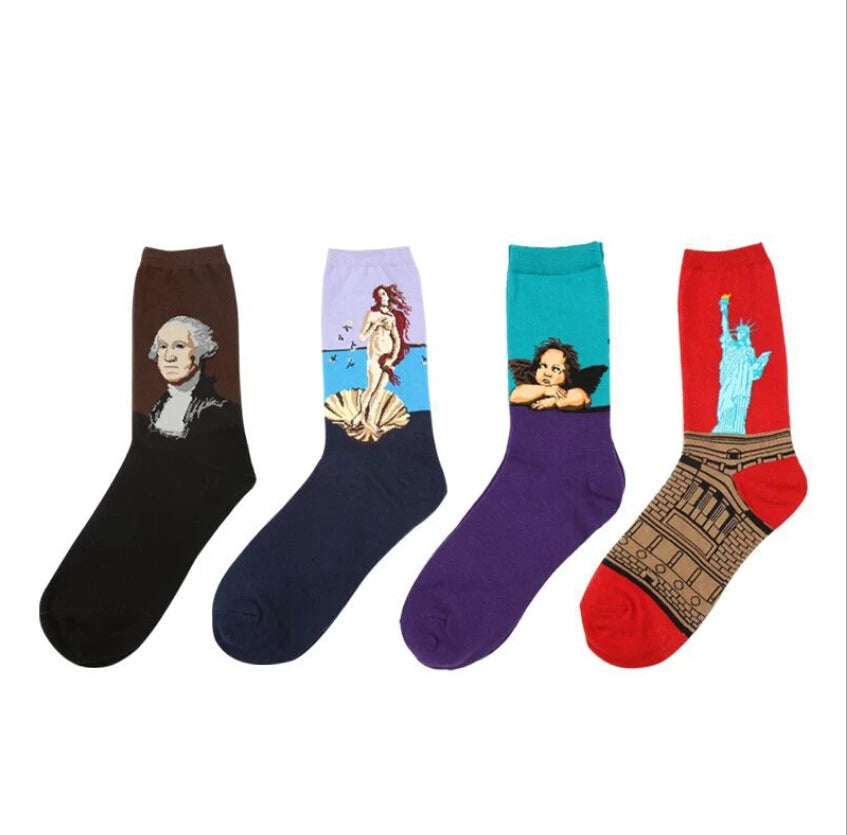 Van Gogh Art Socks - Retro Couple Socks for AutumnWinter - ZOOMNSTORE
