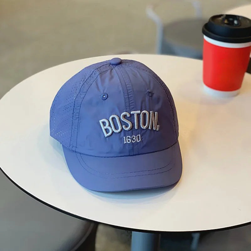 Baby Cotton Baseball Cap - Adjustable Embroidered Toddler Summer Hat for Kids