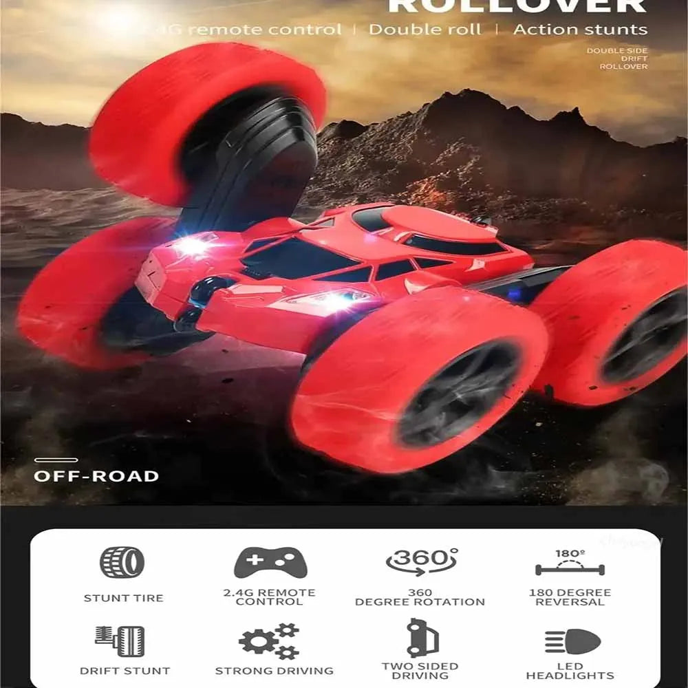Remote Control Stunt Car - Double-Sided 360 Flip Drift Toy for Kids - ZOOMNSTORE