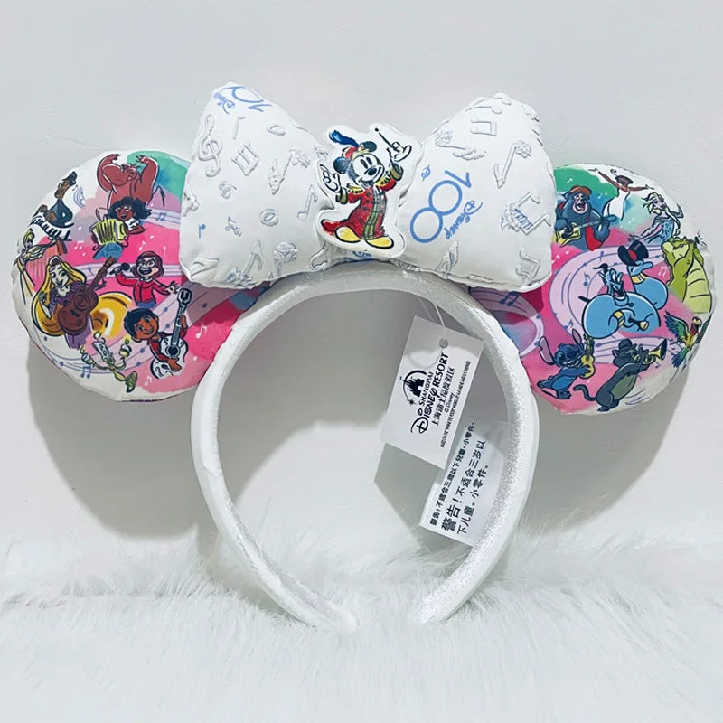 Disney Princess Headband - Mickey Ear Hair Hoop with Sequin Bow