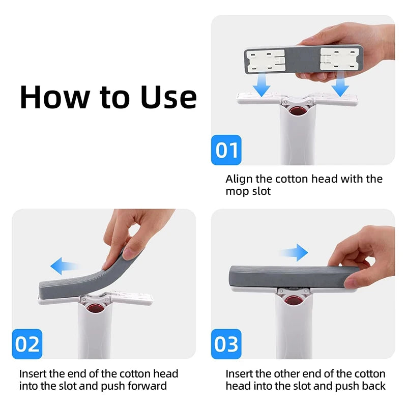 Portable Mini Squeeze Mop - Wet and Dry Sponge Mop for Home and Car