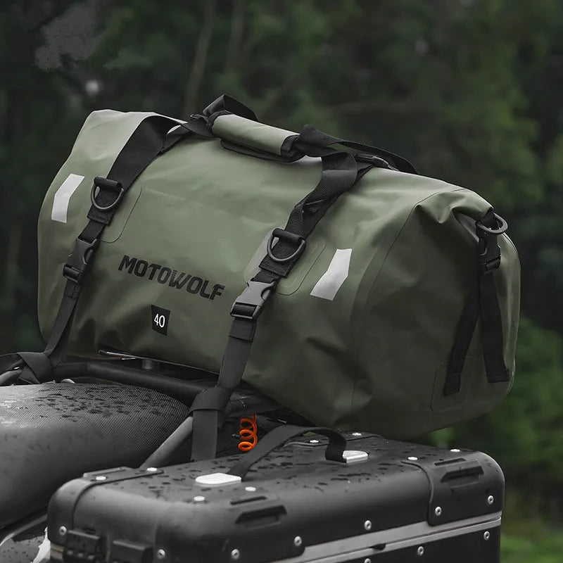 Waterproof Motorcycle Dry Bag - Reflective Duffle for Travel Hiking Camping Fishing