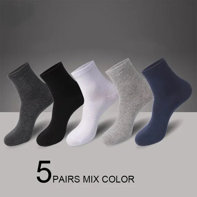Mens Cotton Crew Socks - 10 Pairs Casual Business Breathable Size 38-45