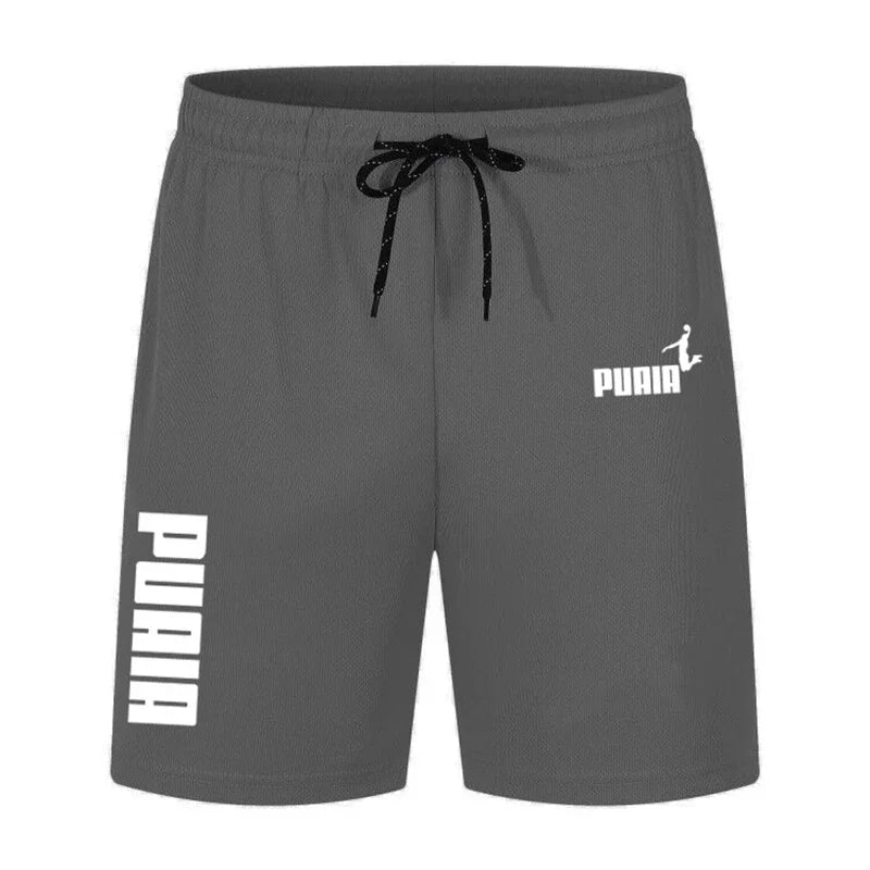 Men's Running Shorts Casual Sports Breathable Mesh Quick Dry Shorts Outdoor Hiking Clothing Fitness Quick Dry Drawstring Shorts