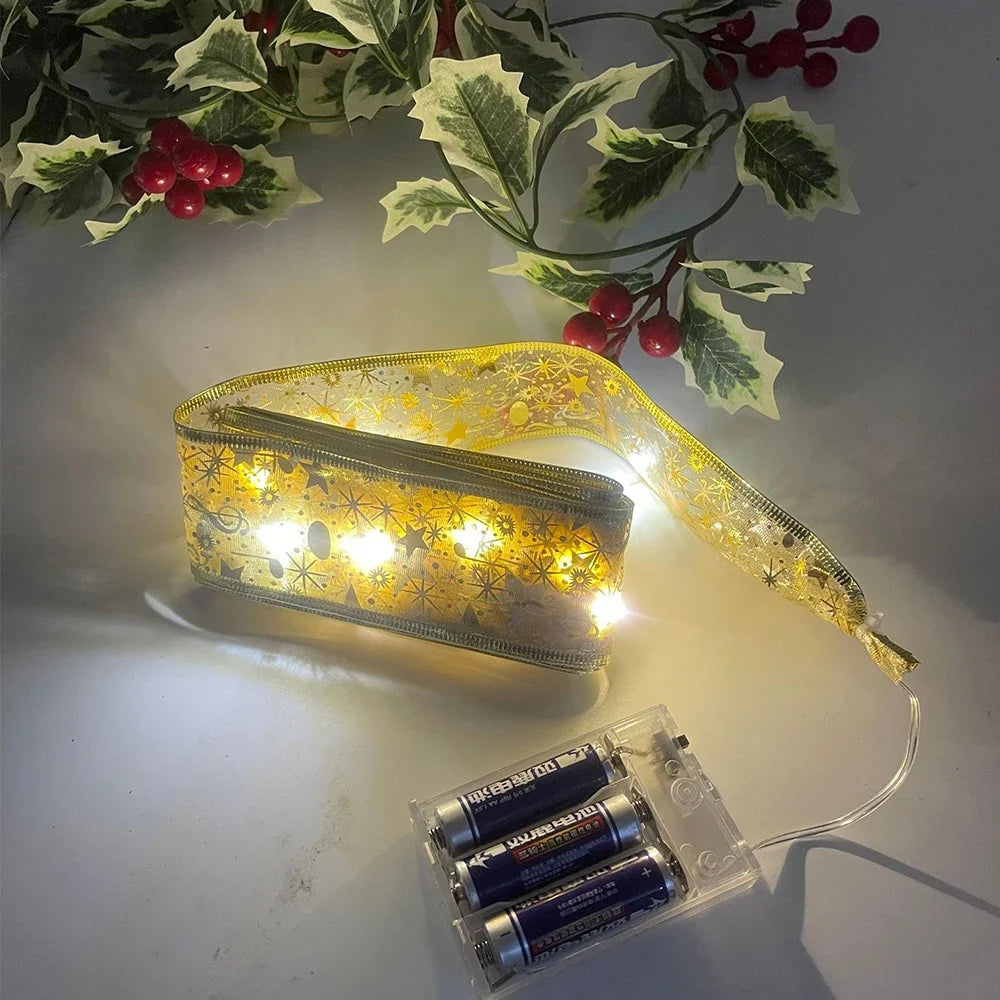 Christmas Fairy Light Ribbon - DIY Tree Ornaments for Home Decor - ZOOMNSTORE