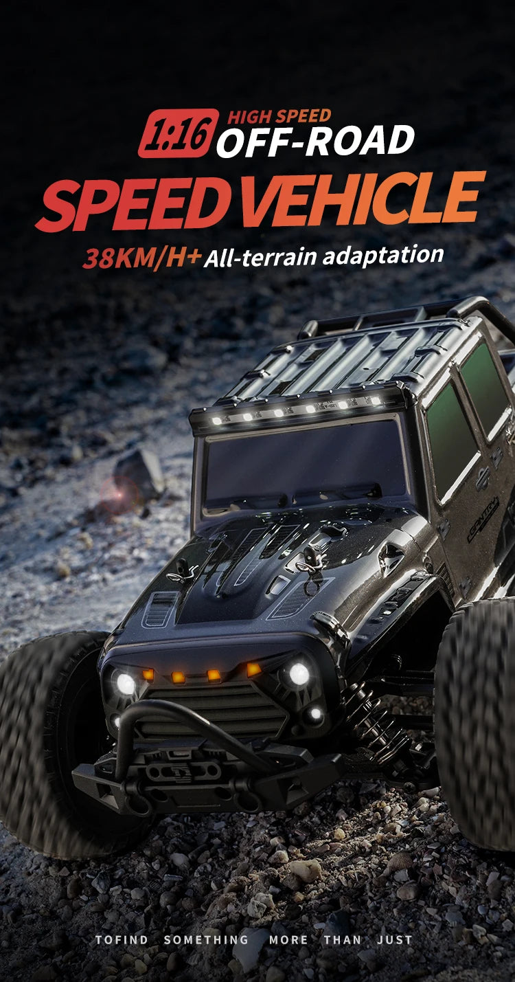 116 4WD RC Monster Truck - High Speed Drift Remote Control Car for Kids