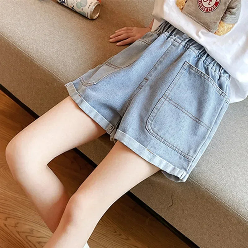 Girls Embroidered Denim Shorts - Summer Fashion 3-10Y