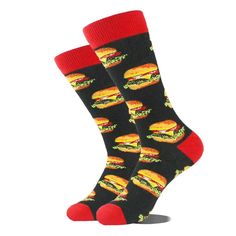 Funny Alien Shark Cotton Socks - Unisex Novelty Crew Socks