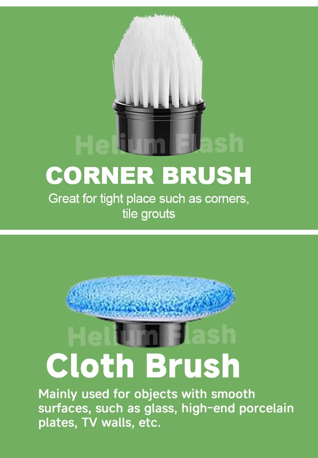 Multipurpose Electric Spin Scrubber - Cordless Cleaning Brush for Kitchen Bathroom