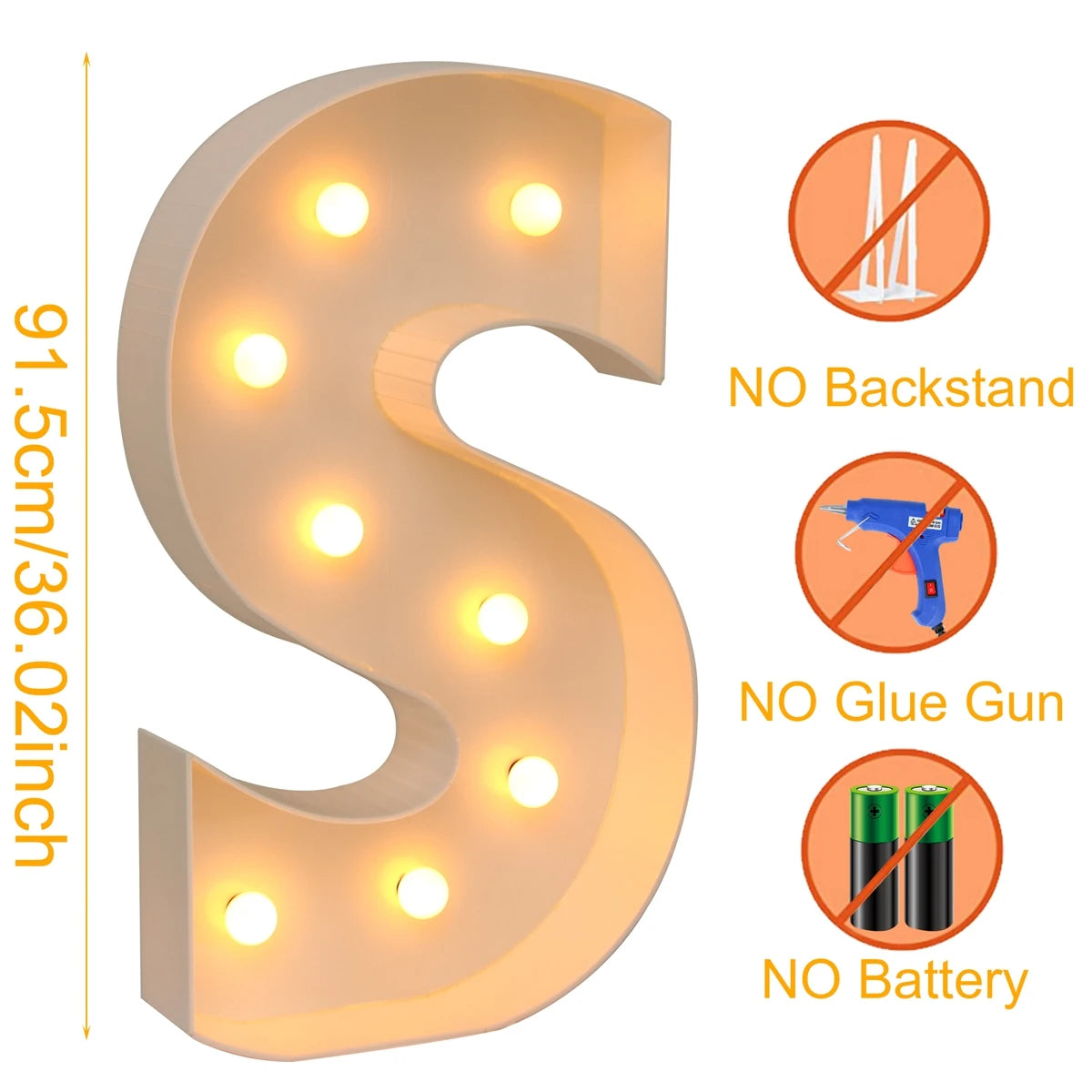 Giant LED Light Box - 915CM Baby Shower Birthday Wedding Decor