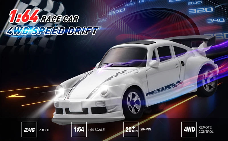 164 4WD Drift RC Car - High Speed Remote Control Mini Racing Model - ZOOMNSTORE