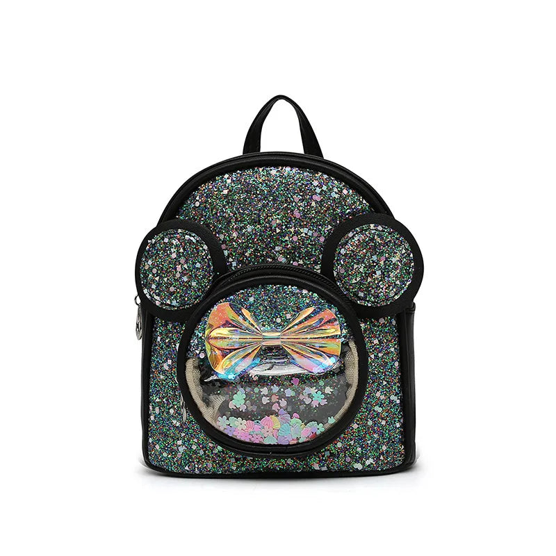 Cute Sequin Backpack for Girls - Cartoon Princess Kindergarten Schoolbag - ZOOMNSTORE