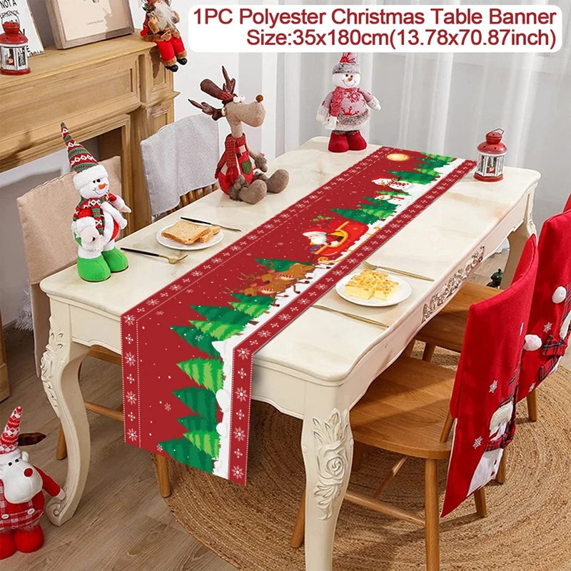 Christmas Table Runner - Holiday Decor for Home 2024 New Year Gift 2025