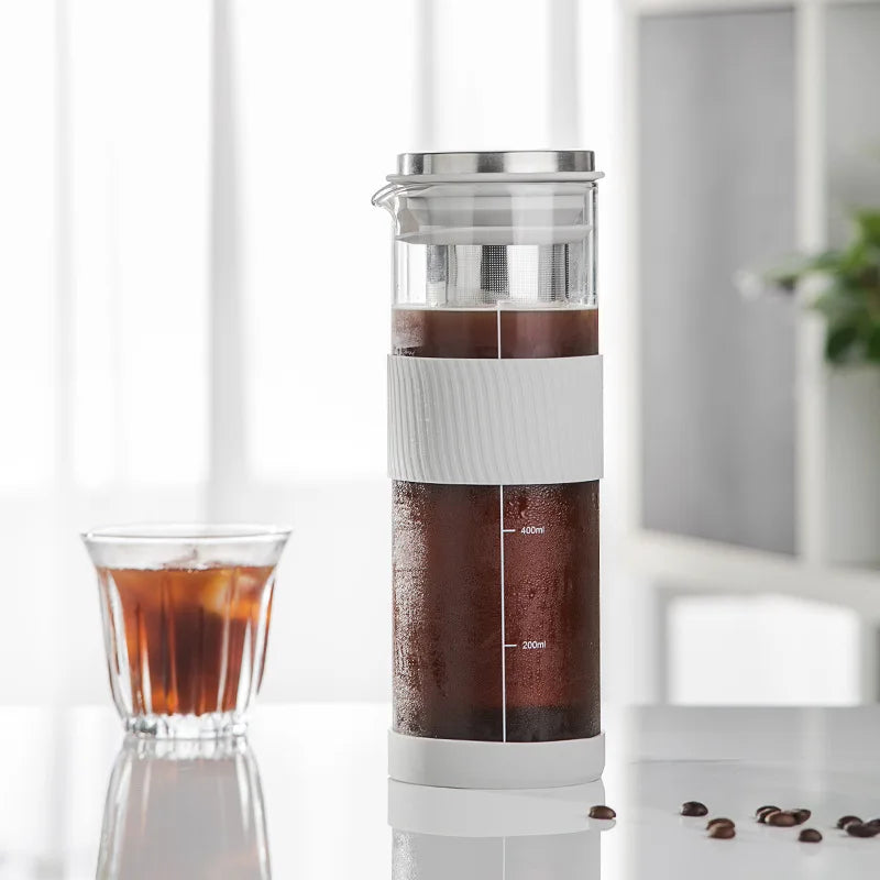 Portable Cold Brew Coffee Maker - 800ml Iced Coffee Kettle Tea Infuser - ZOOMNSTORE