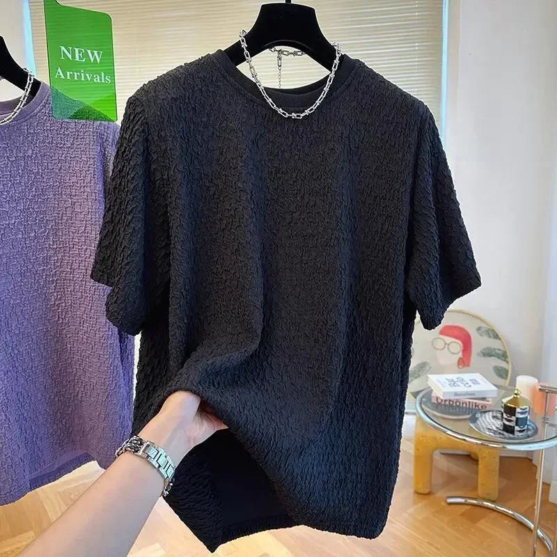 Men's Casual T-Shirt – Loose Breathable Quick-Dry Korean Top