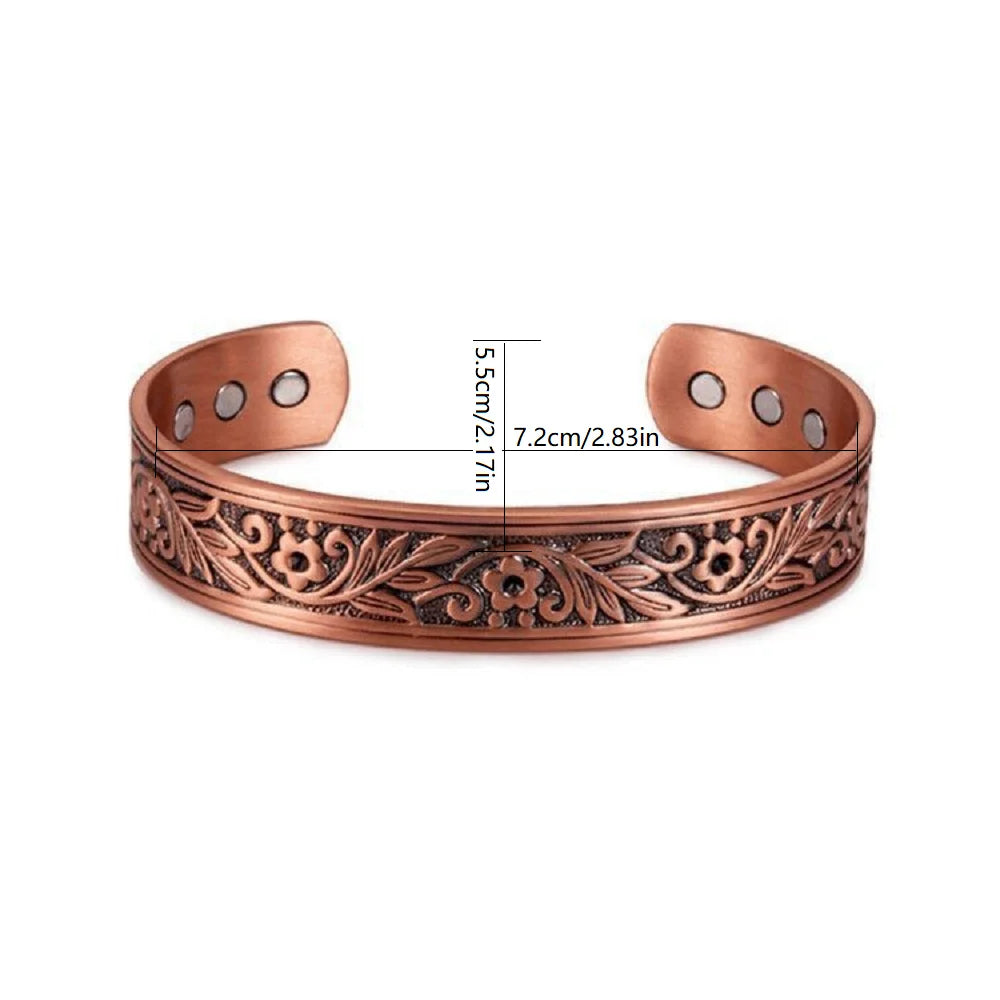 Viking Tree of Life Celtic Knot Zinc Alloy Magnetic Bracelet Ring Set Open Cuff Vintage Healing Jewelry for Men Women