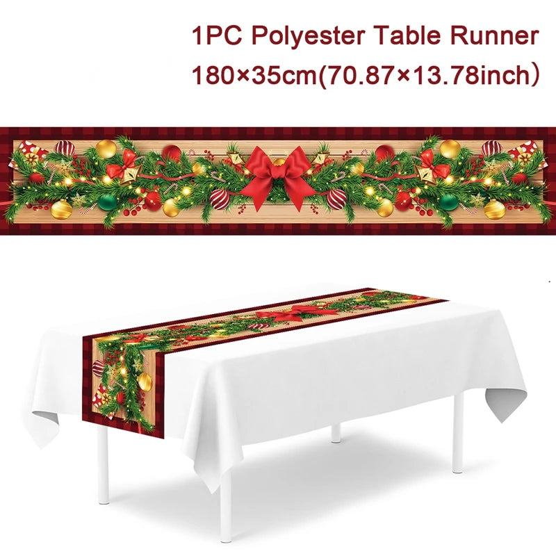 Christmas Table Runner - Holiday Decor for Home 2024 New Year Gift 2025