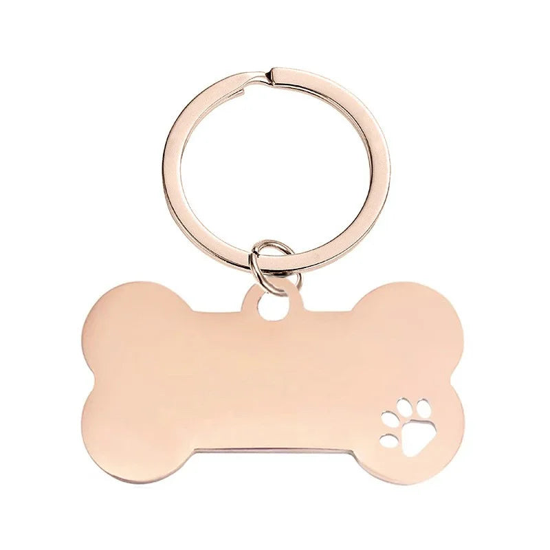 Personalized Customized Cute Pet Name Tag Stainless Steel Pet Cat And Dog Name Card Pet Collar Pendant Name Tag