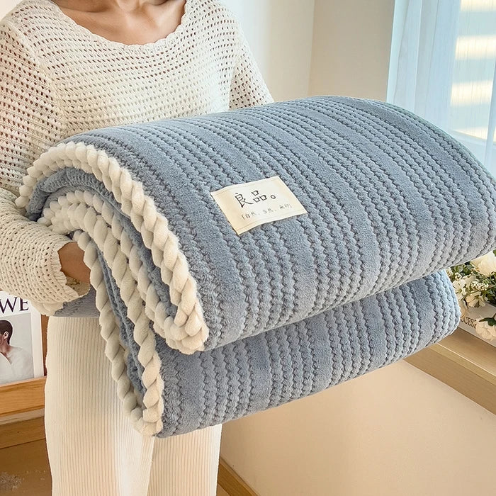 King Size Plaid Throw Blanket - Winter Sofa Comforter