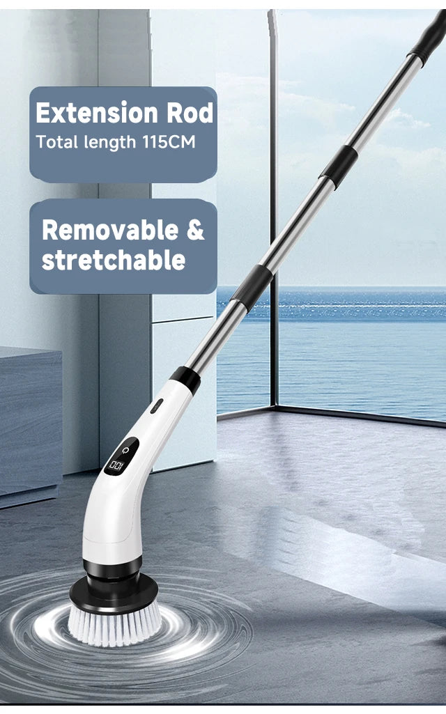 Multipurpose Electric Spin Scrubber - Cordless Cleaning Brush for Kitchen Bathroom