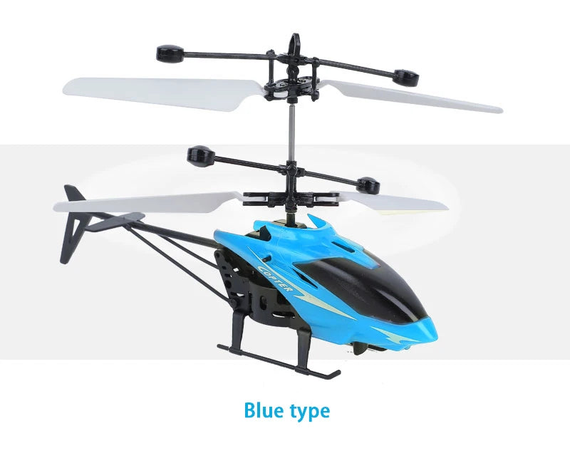 Rechargeable Mini RC Drone - Safe Fall-Resistant Helicopter Toy for Kids No Remote Control Battery - ZOOMNSTORE