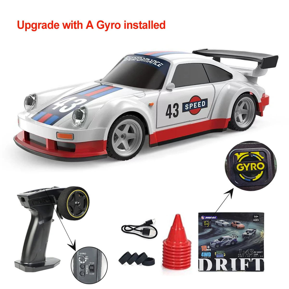 Upgraded 143 RC Drifting Car - High Speed 4WD Radio Control Mini Vehicle - ZOOMNSTORE