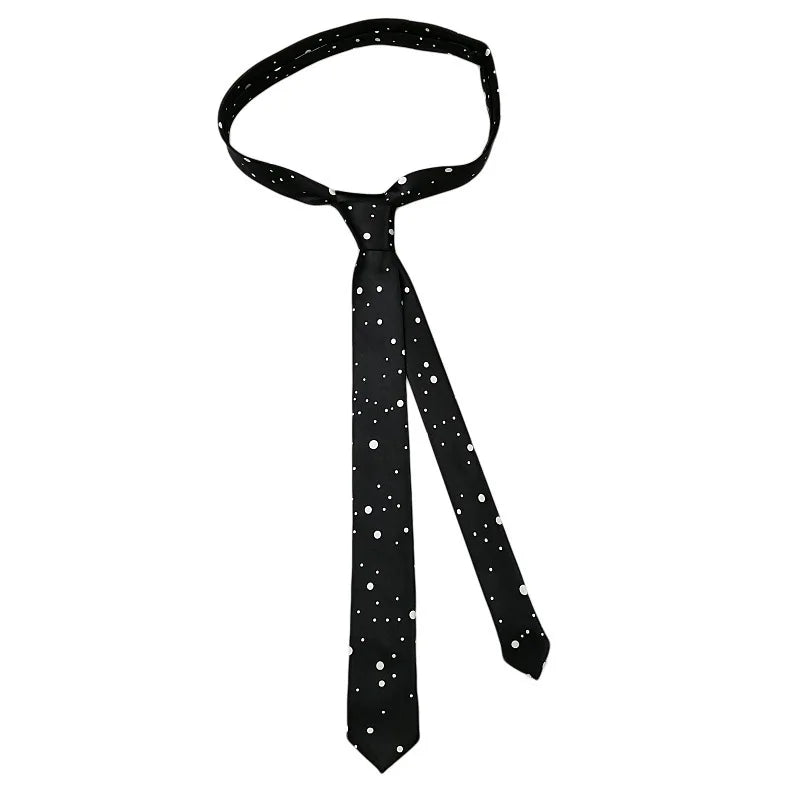 Classic Musical Notes Tie - Silky Narrow Necktie for Piano Guitar Lovers