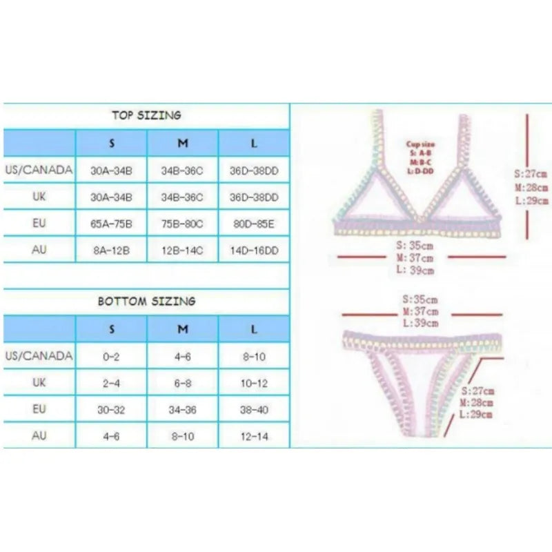 Neoprene Bikini Set - Sexy Two Piece Womens Swimsuit for Summer Beach Wear - ZOOMNSTORE