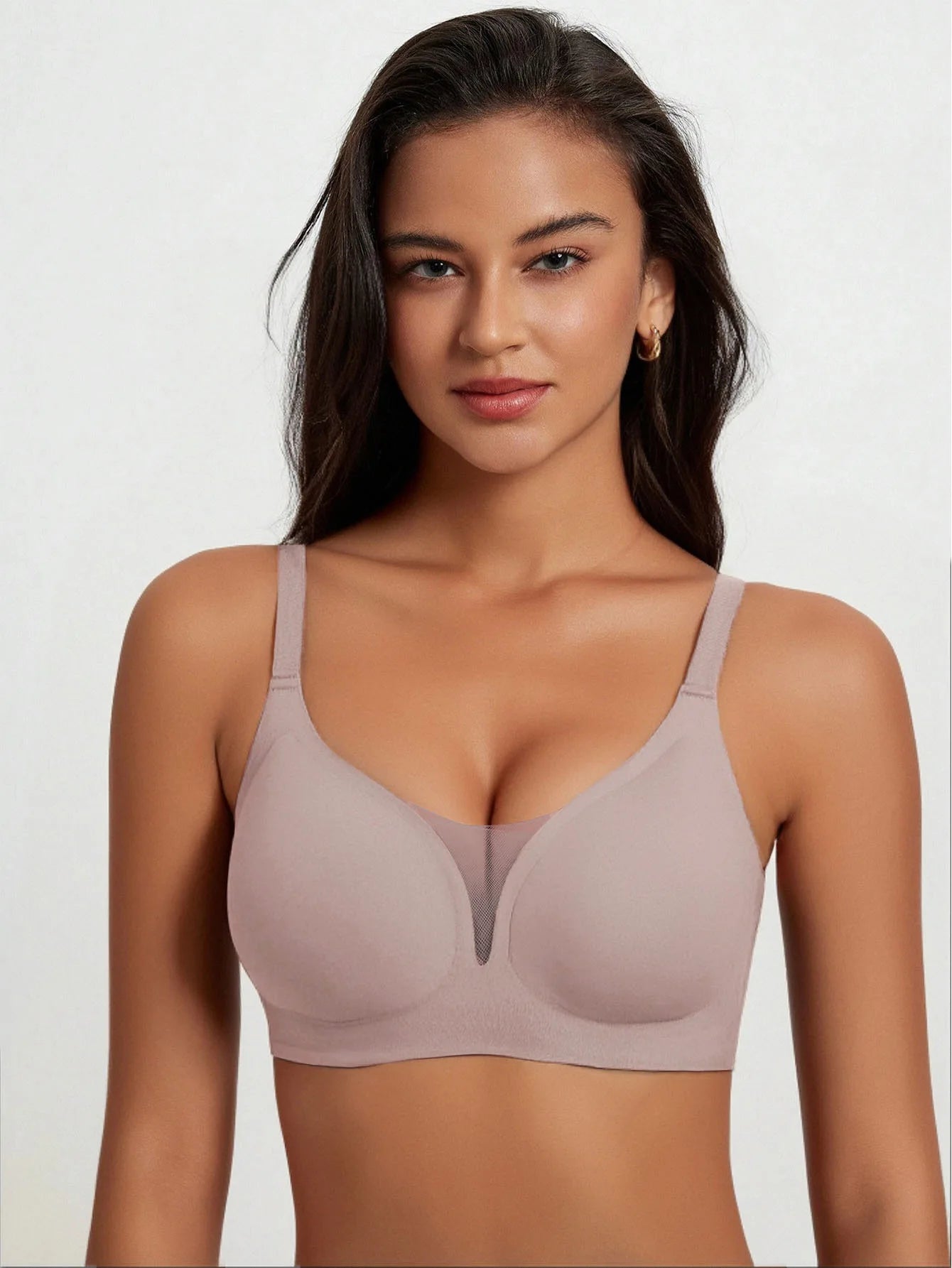 Plus Size Push Up Bra - Wireless Seamless Women Bra with Rear Hook & Beauty Back