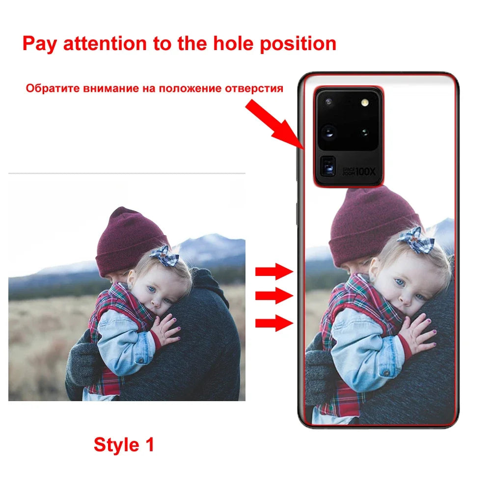 Custom Case for Samsung Galaxy S26 S25 S24 S23 S22 S21 FE Ultra Plus A53 A73 Note 20 A52S A32 A51 DIY Personaliz Picture Cover