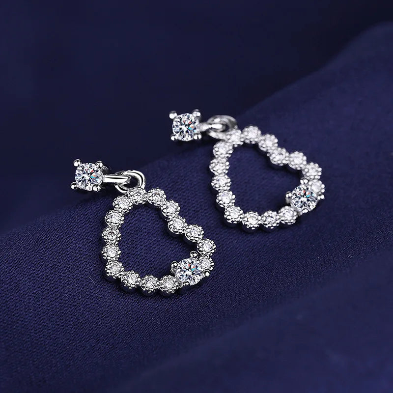 925 Sterling Silver CZ Stud Earrings - Cute Fashion Jewelry for Women and Teens