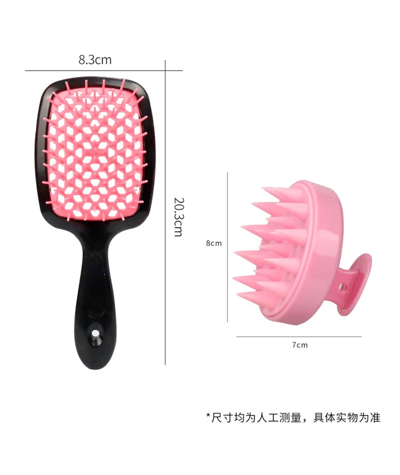 Scalp Massage Comb Set - Shampoo Brush Hair Washing Spray Bottle - ZOOMNSTORE