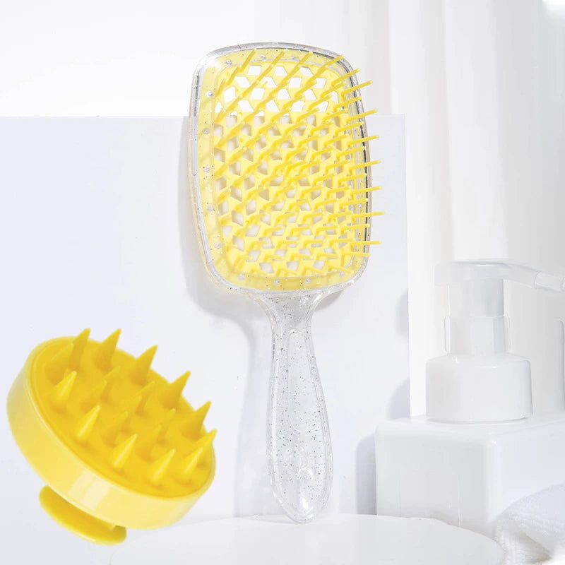 Scalp Massage Comb Set - Shampoo Brush Hair Washing Spray Bottle - ZOOMNSTORE