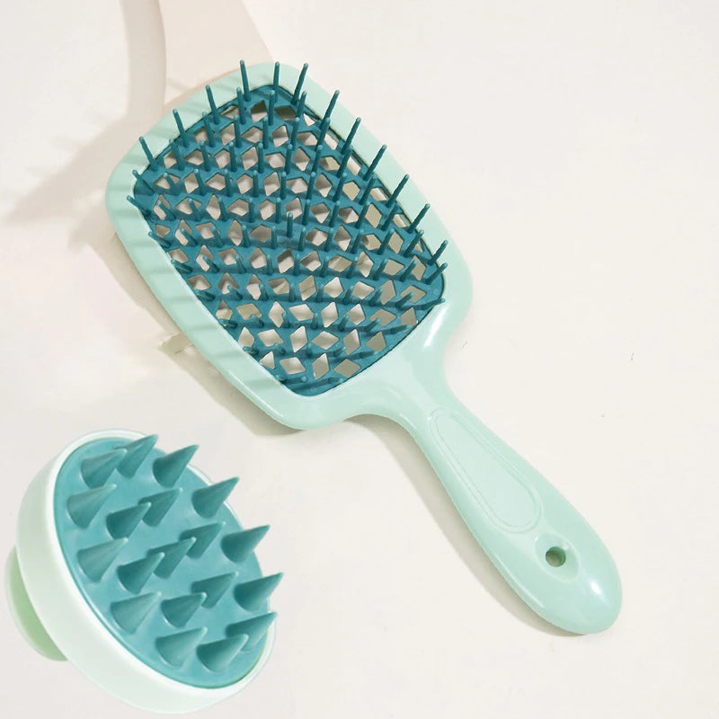 Scalp Massage Comb Set - Shampoo Brush Hair Washing Spray Bottle - ZOOMNSTORE