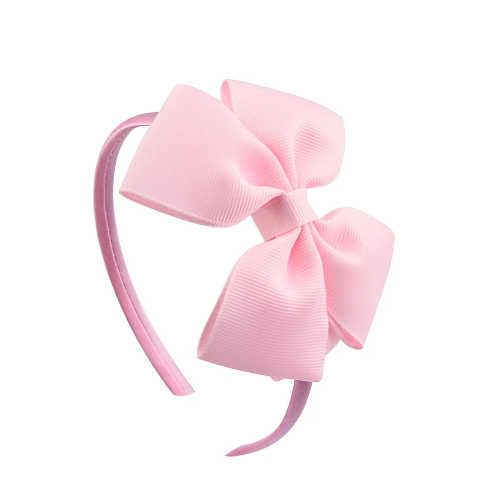 Baby Girl Hair Bows - Handmade Ribbon Bowknot Headband in 20 Colors