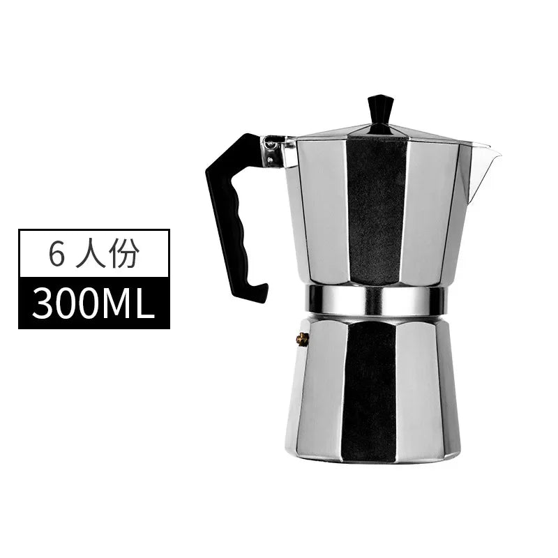 Italian Mocha Coffee Pot - Portable Aluminum Octagonal Coffee Tea Maker - ZOOMNSTORE