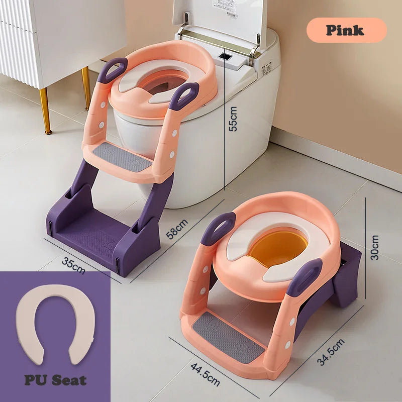Portable Potty Seat - Foldable Toilet Training Stool | Easy Clean Baby Potty Chair