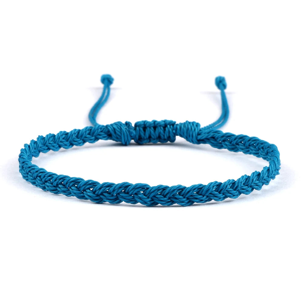 Handmade Braided Bracelets - Adjustable Waxed Thread Charm Jewelry for Men Women