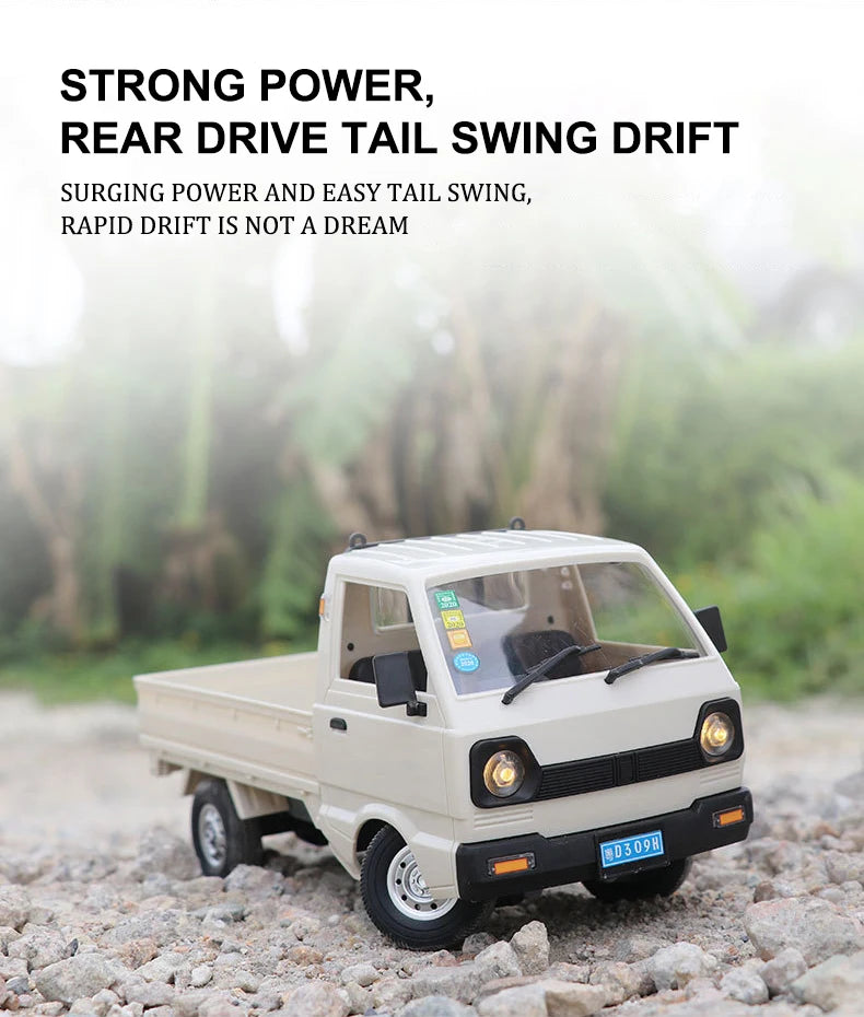 WPL D12 RC Car - 110 Drift Climb Truck with LED Lights for Kids - ZOOMNSTORE