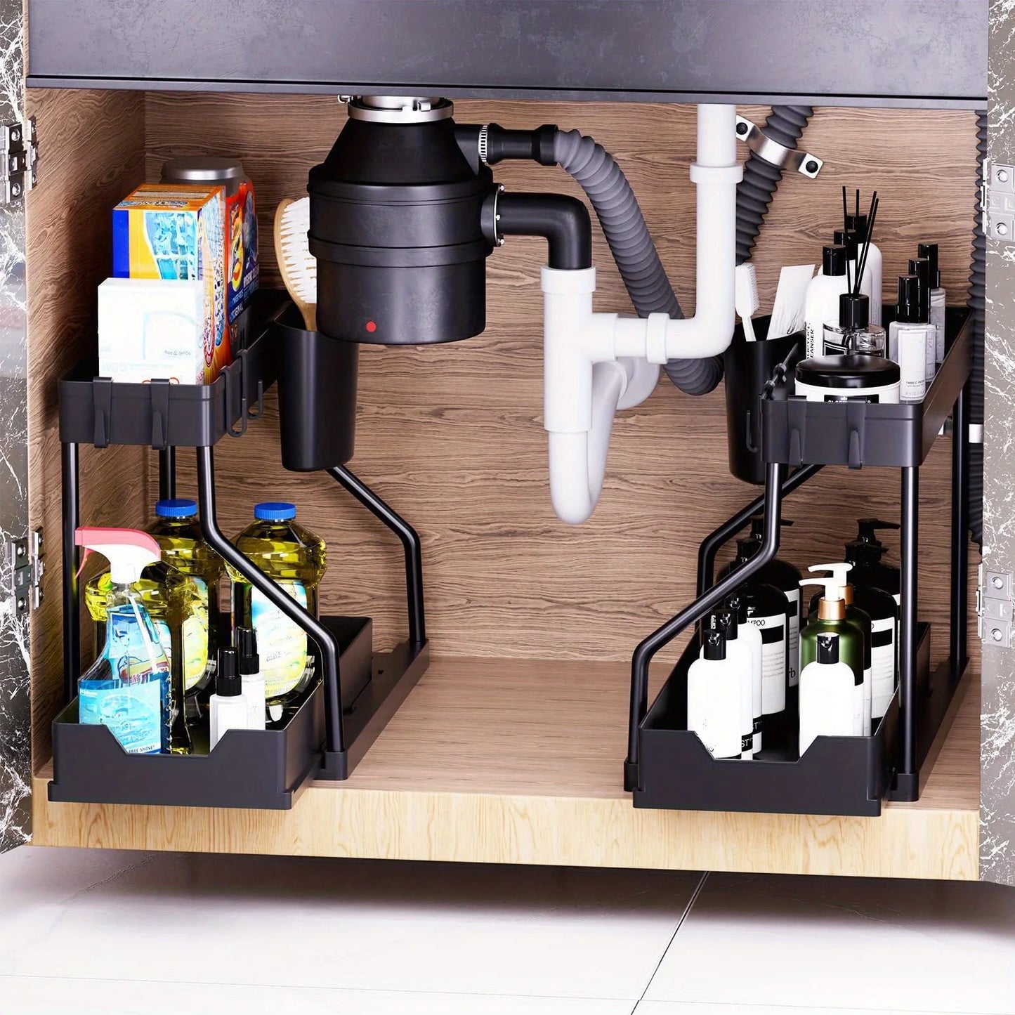 Multi-Layer Kitchen Bathroom Storage Rack - Pull-Out Finishing Organizer - ZOOMNSTORE