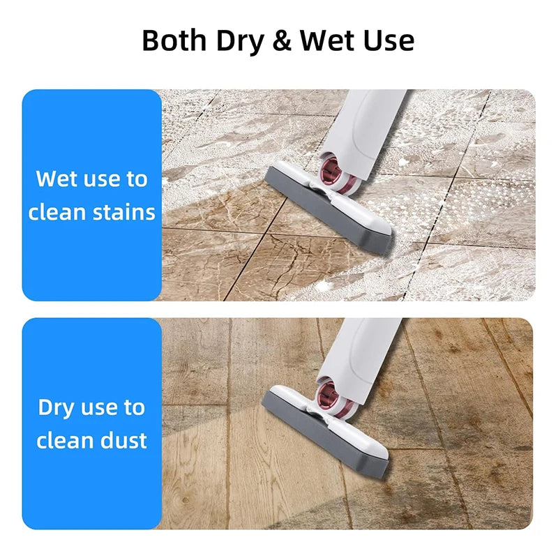 Portable Mini Squeeze Mop - Wet and Dry Sponge Mop for Home and Car