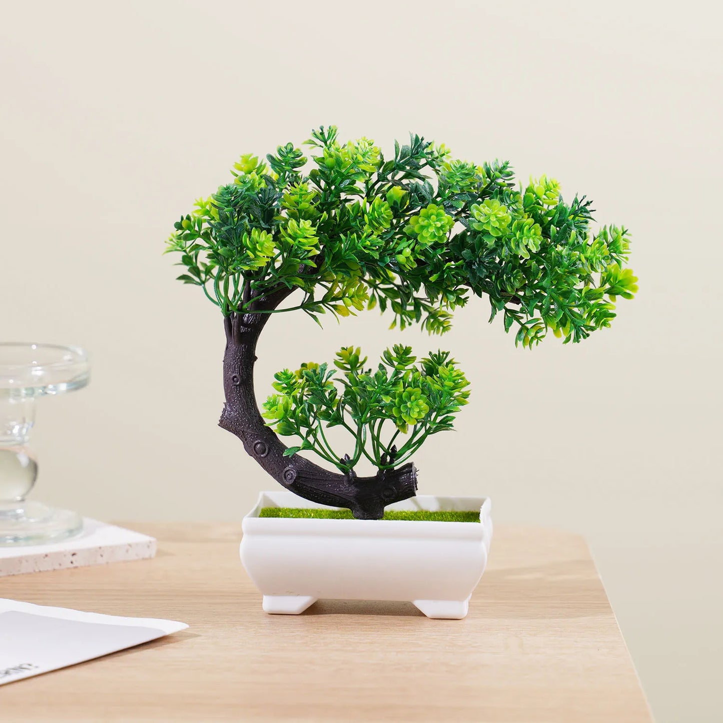 Artificial Bonsai Trees - 4Pcs Fake Potted Plants for Home Office Decor and Gifts
