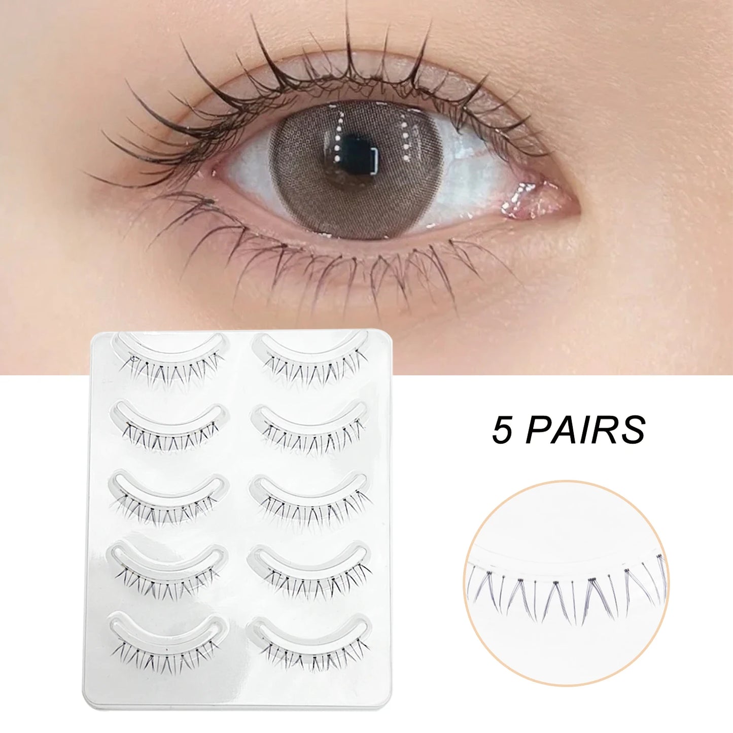 Manga Lashes - Soft Natural Thick False Eyelashes for Daily Makeup