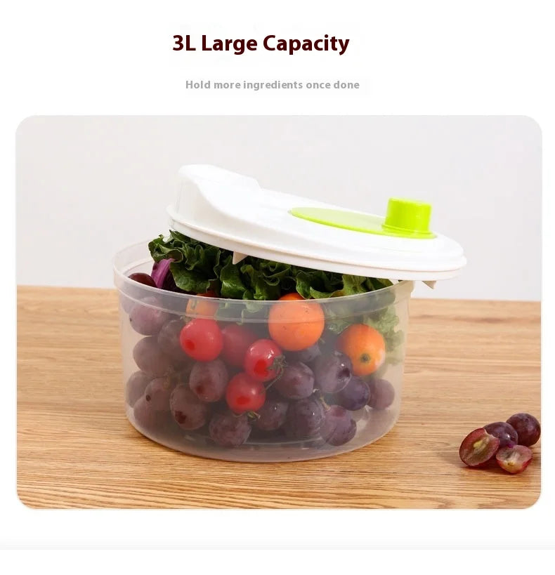 Vegetable Dehydrator Salad Spinner - Manual Kitchen Gadget for Fruits Lettuce - ZOOMNSTORE
