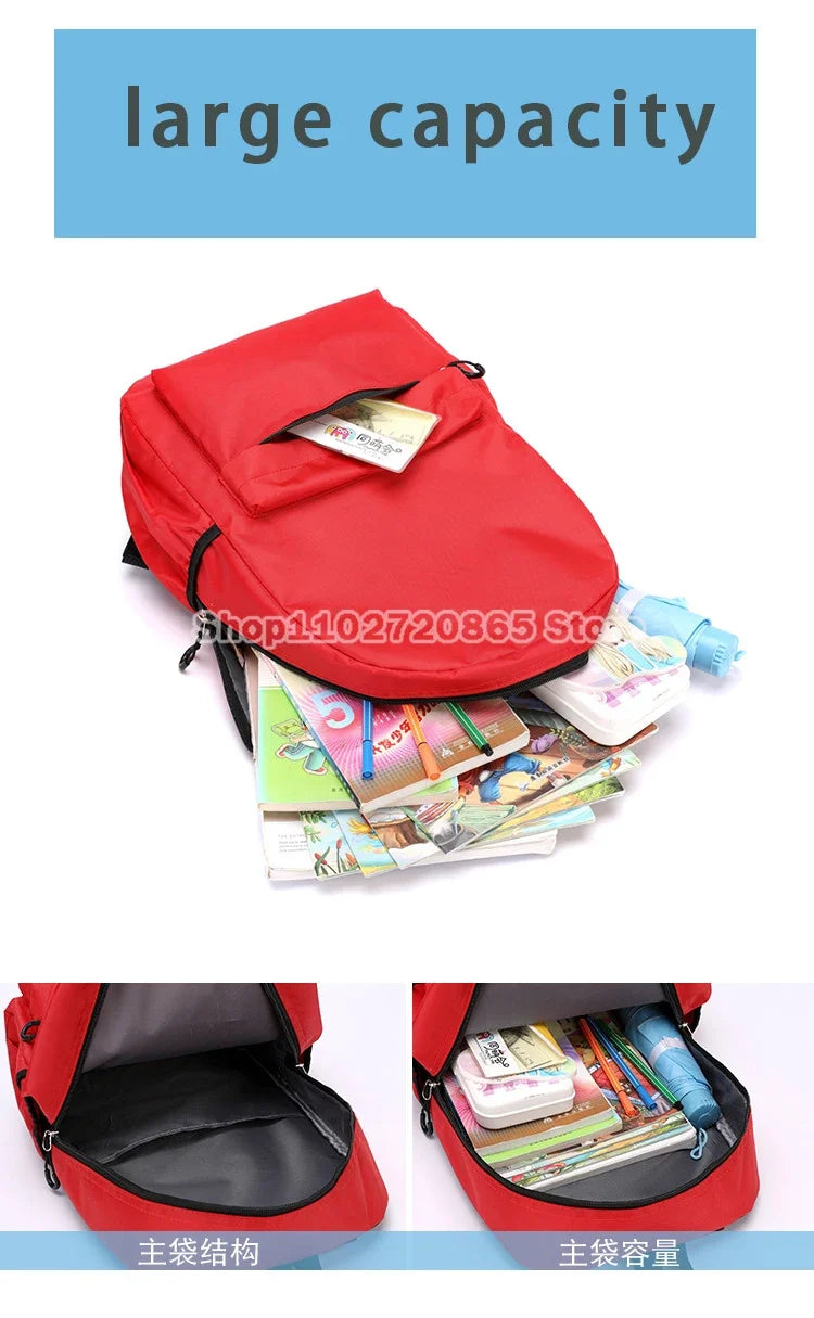 Anime Cartoon School Backpack - Waterproof Oxford Cloth Bookbag for Kids - ZOOMNSTORE