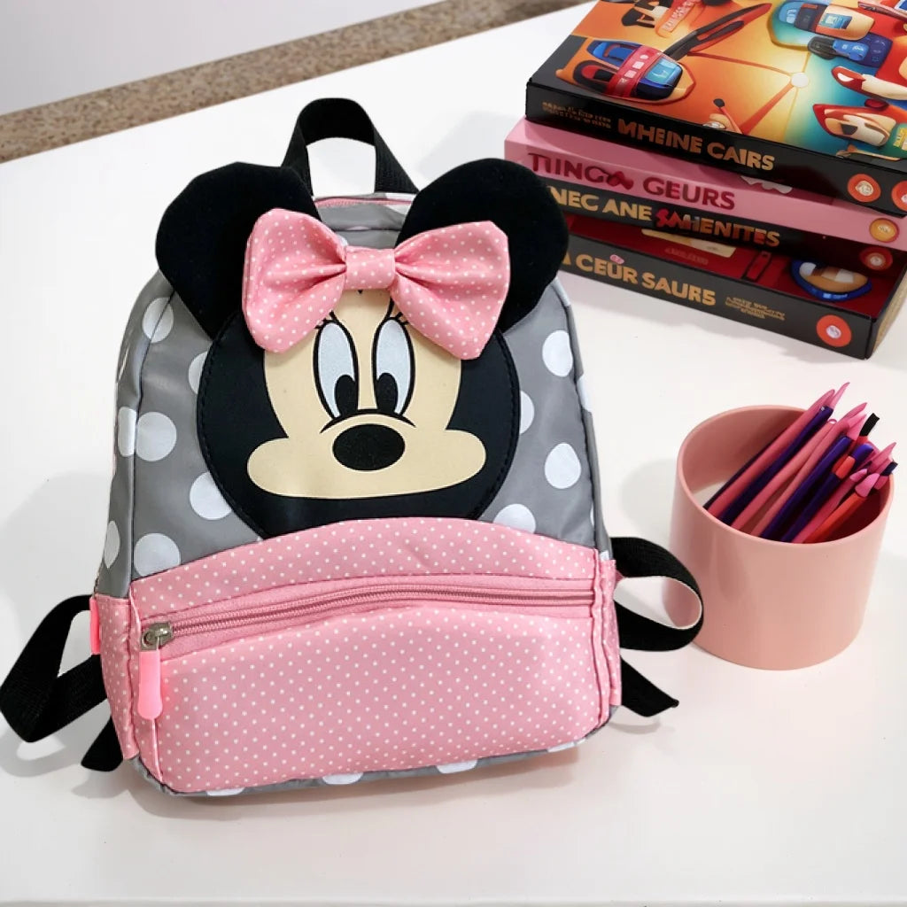 Minnie Mouse Backpack - Kawaii Pink Schoolbag for Kids - ZOOMNSTORE