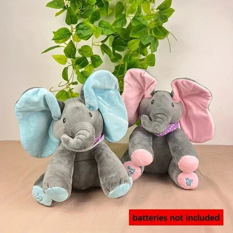 Interactive Elephant Plush Toy - Musical Hide-and-Seek Game for Babies - ZOOMNSTORE