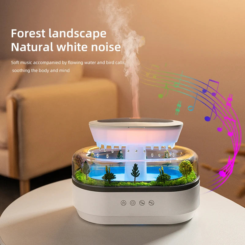 Aroma Humidifier Essential Oil Diffuser - Ultrasonic Air Diffuser with Colorful Lights White Noise - ZOOMNSTORE