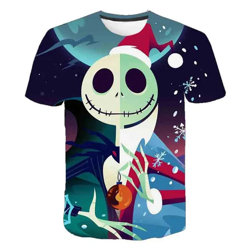 Halloween Skull Graphic Tee - Mens Hip Hop Streetwear T-shirt - ZOOMNSTORE