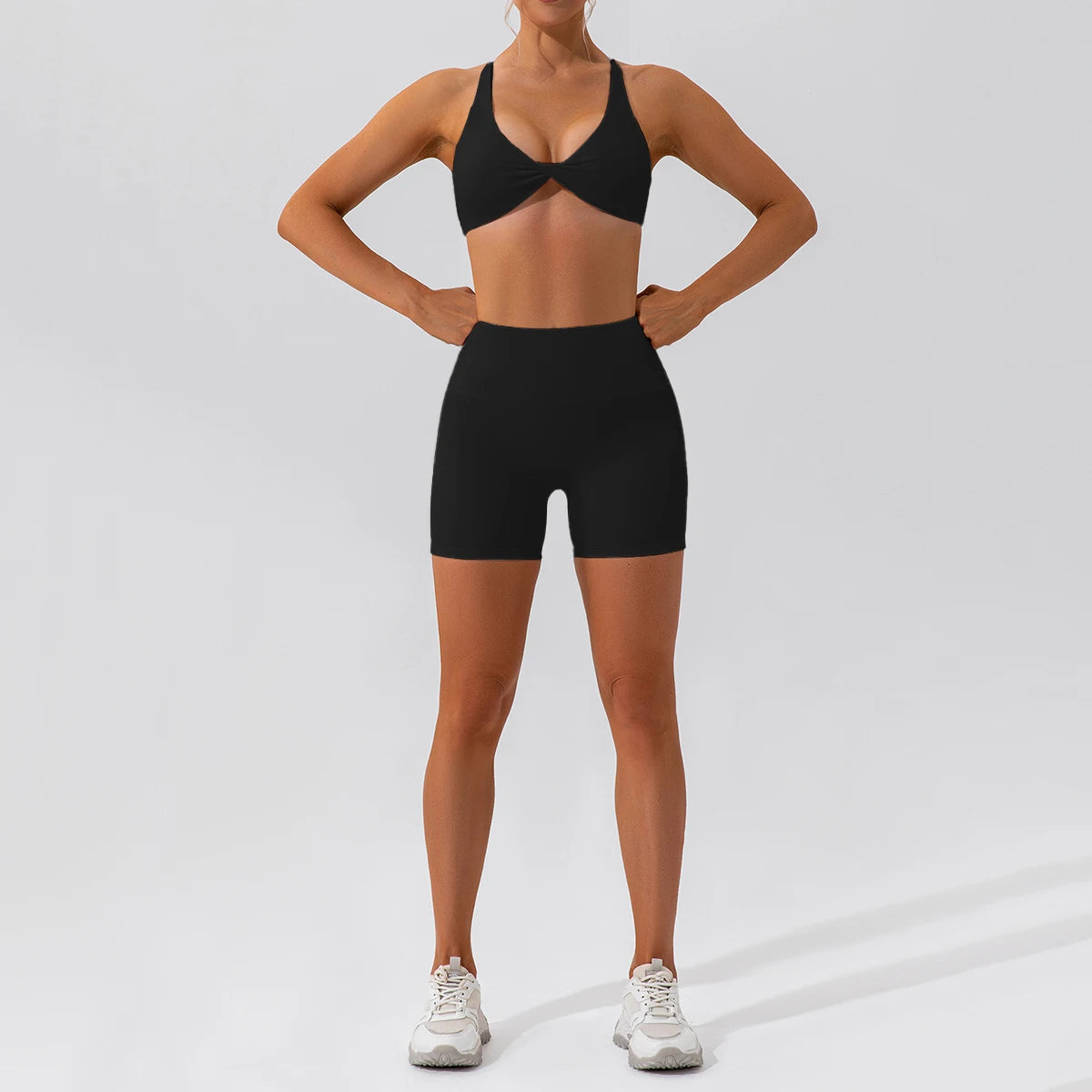 Women Yoga Suit - Quick Dry Gym Tracksuit With Long Sleeve Top & High Waist Leggings